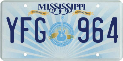 MS license plate YFG964