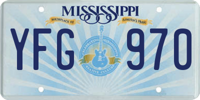 MS license plate YFG970