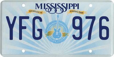 MS license plate YFG976