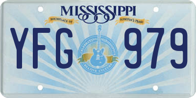 MS license plate YFG979