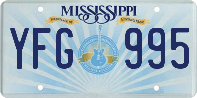 MS license plate YFG995