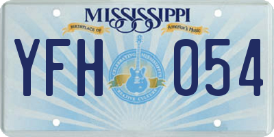 MS license plate YFH054