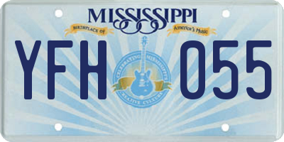 MS license plate YFH055
