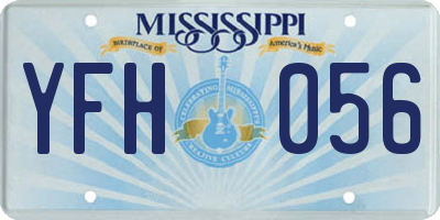 MS license plate YFH056