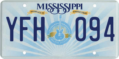 MS license plate YFH094