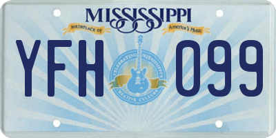 MS license plate YFH099