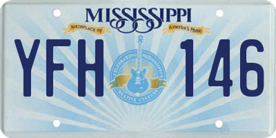 MS license plate YFH146