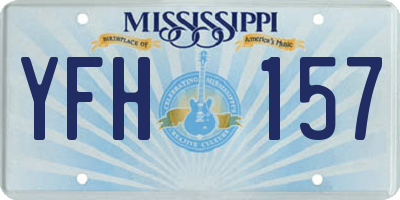 MS license plate YFH157