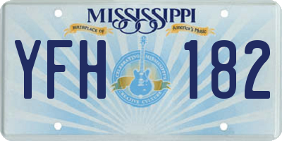MS license plate YFH182