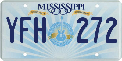 MS license plate YFH272