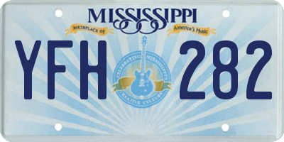 MS license plate YFH282