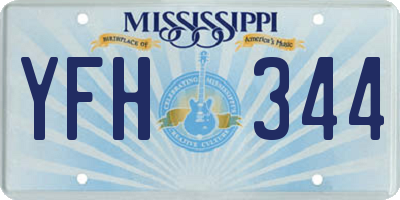 MS license plate YFH344