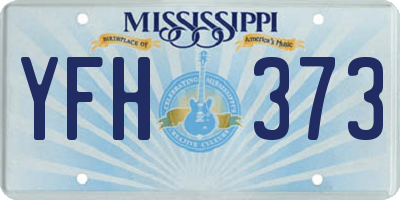 MS license plate YFH373