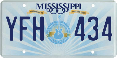 MS license plate YFH434