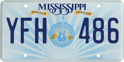 MS license plate YFH486