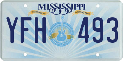 MS license plate YFH493