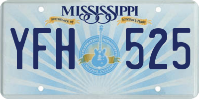 MS license plate YFH525