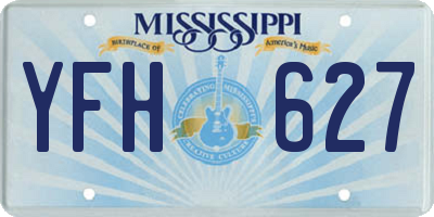 MS license plate YFH627