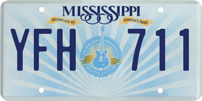MS license plate YFH711