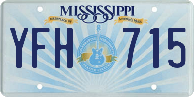 MS license plate YFH715
