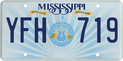MS license plate YFH719