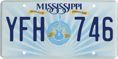 MS license plate YFH746