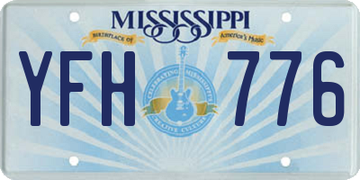 MS license plate YFH776
