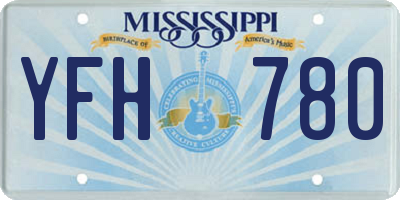 MS license plate YFH780