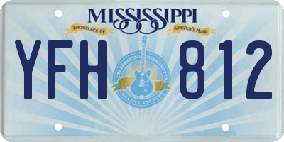 MS license plate YFH812