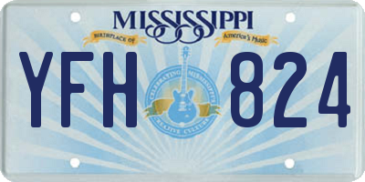 MS license plate YFH824