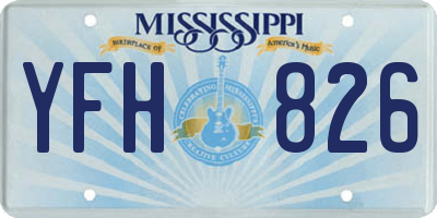 MS license plate YFH826
