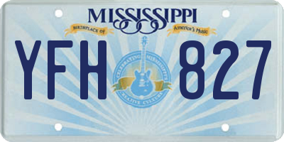 MS license plate YFH827