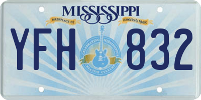 MS license plate YFH832