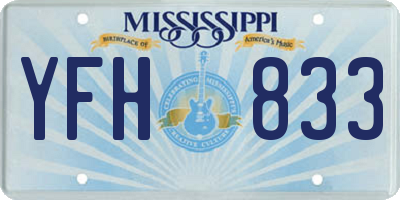 MS license plate YFH833