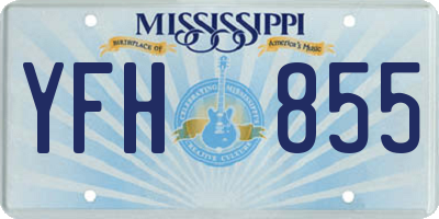 MS license plate YFH855