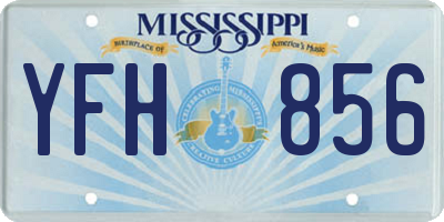MS license plate YFH856