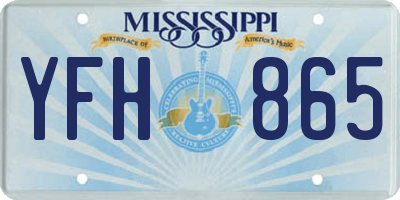 MS license plate YFH865