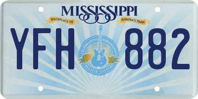 MS license plate YFH882