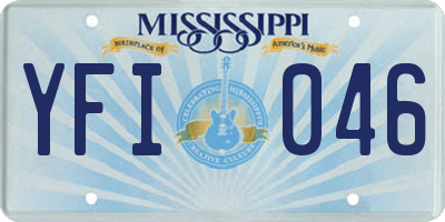MS license plate YFI046