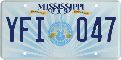 MS license plate YFI047