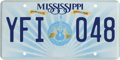 MS license plate YFI048