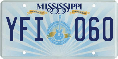 MS license plate YFI060