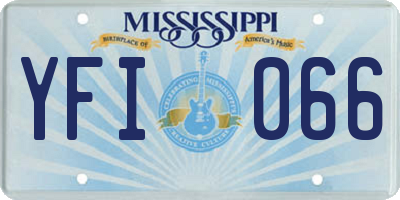 MS license plate YFI066