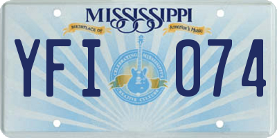 MS license plate YFI074