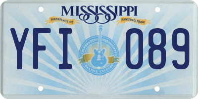 MS license plate YFI089