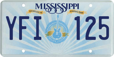 MS license plate YFI125