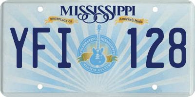 MS license plate YFI128