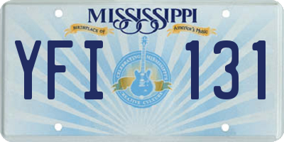 MS license plate YFI131