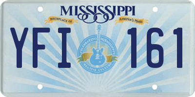 MS license plate YFI161