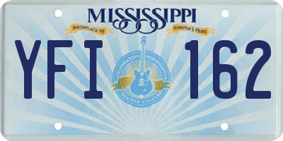 MS license plate YFI162